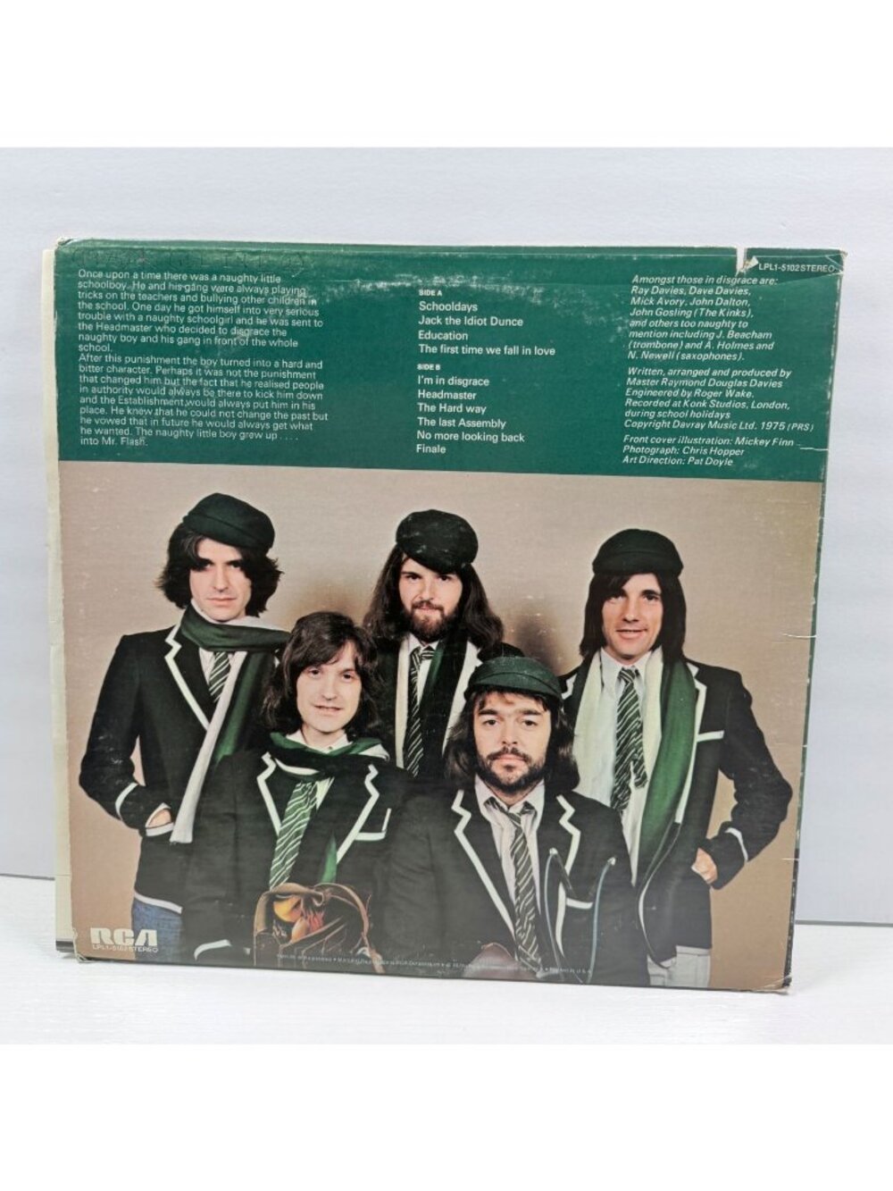 The Kinks Schoolboys In Disgrace LP 1975 Rock RCA Victor LPL1-5102 Stereo - Picture 3 of 7